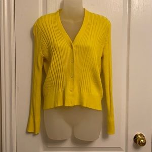 Oak + Fort Yellow Knit Cardigan